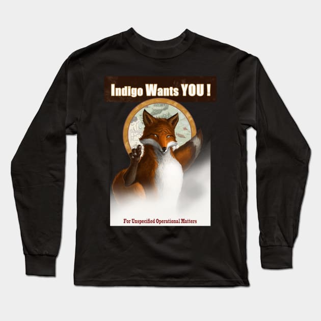 Indigo Wants You Long Sleeve T-Shirt by Ben Aaronovitch 